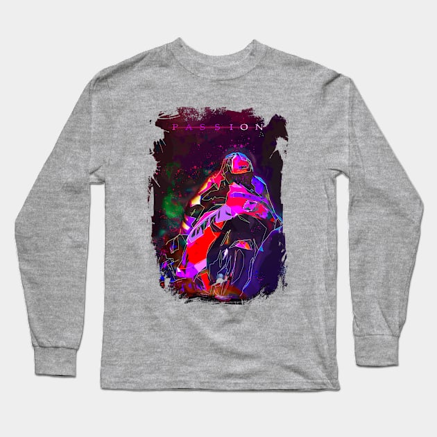 Motorcycle Passion I Long Sleeve T-Shirt by NoMans